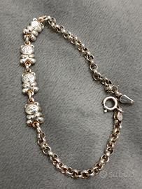 braccialetto in Argento 925 con orsetti lavorati