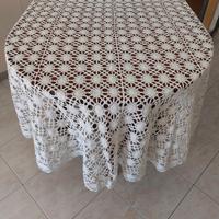 Tovaglia tonda cotone ad uncinetto 