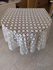 Tovaglia tonda cotone ad uncinetto 