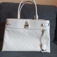 Borsa Michael Kors satchel large crema beige pelle