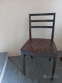 sei sedie in noce scuro 120 euro