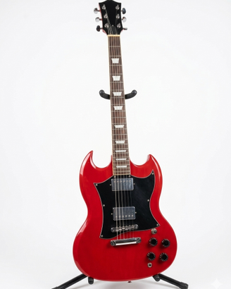 Chitarra Elettrica SG Style Rossa Doppio Humbucker