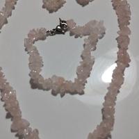 Parure in quarzo rosa