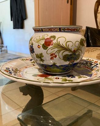 Piatto e vaso ceramica Faenza