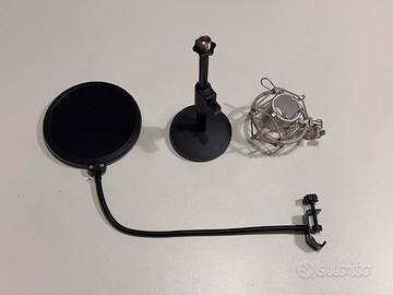 Kit piedistallo, shock mount e filtro anti-pop