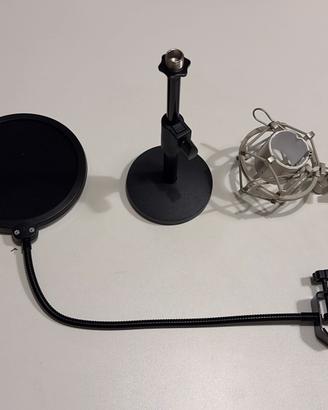 Kit piedistallo, shock mount e filtro anti-pop