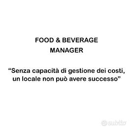 Food & Bverage manager
