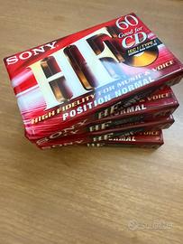Set di 4 audiocassette SONY da 60 minuti