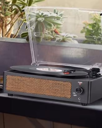giradischi vintage Trynnay -3 velocità e bluetooth