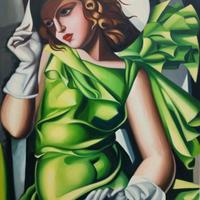 QUADRO MODERNO DIPINTO A MANO OLIO SU TELA TAMARA 