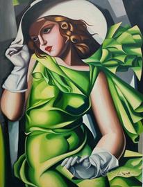 QUADRO MODERNO DIPINTO A MANO OLIO SU TELA TAMARA 