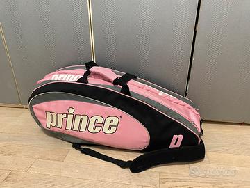 borsone da tennis prince rosa e nero