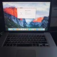macbook pro 15 anno 2012