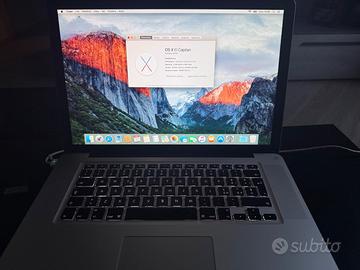 macbook pro 15 anno 2012