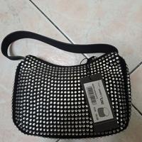 borsa con nera con strass