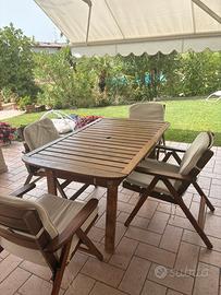 Set tavolo e sedie da esterno