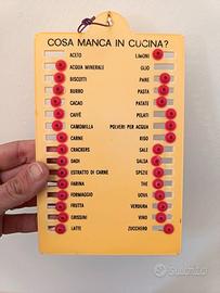 Lista della spesa vintage  "cosa manca in cucina"