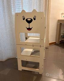 Torre montessoriana trasformabile in tavolo/sedia