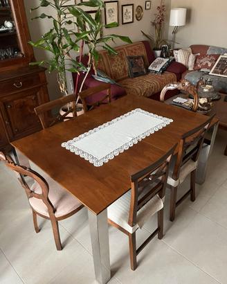Splendido Tavolo Moderno in Legno e Metallo
