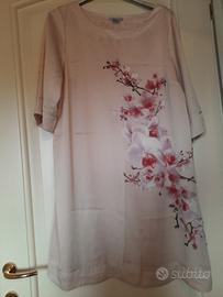 vestito donna rosa perla molto fine