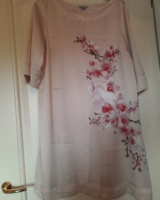 vestito donna rosa perla molto fine