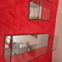 Mensole cubi in vetro