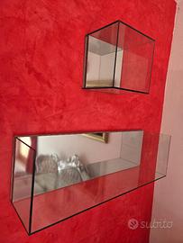 Mensole cubi in vetro