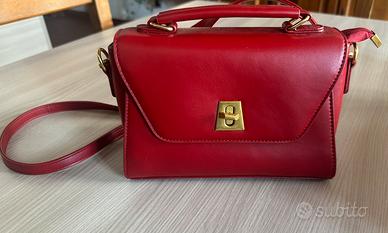 Piccola borsa rossa similpelle tracolla