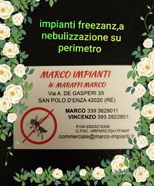 impianti antizanzare su perimetro da giardino 