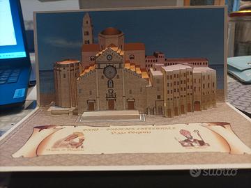 cartolina Pop Up Bari cattedrale di San Sabino 