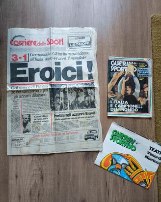 corriere dello sport Italia campione mondo 1982