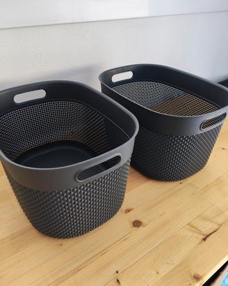 Coppia cestini /contenitori in plastica CURVER
