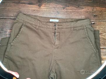Pantaloni chino donna, verde Oliva / Khak M