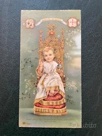 Antico Santino bambino Gesù su Trono