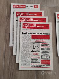 7 notiziari originali alfa romeo anni ottanta 