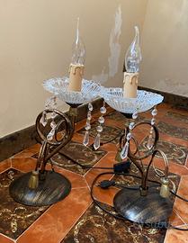 2 lampadari e 2 abat jour in stile vintage