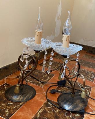 2 lampadari e 2 abat jour in stile vintage
