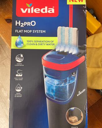 Vileda H2prO - Set di mocio piatto e secchio