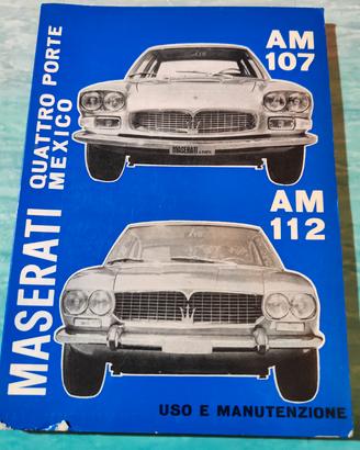 libretto uso manutenzione Maserati 4 porte Mexico