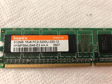 MODULI RAM DA 1GB e 512MB