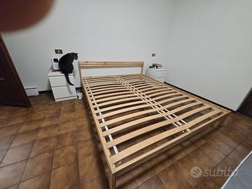 Letto matrimoniale legno rete doghe