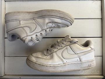 Scarpe Bambino Nike Air Force 1 N. 33.5 White AF1