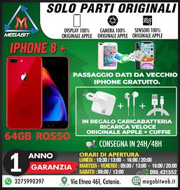 Iphone 8+ 64gb rosso - totalmente originale