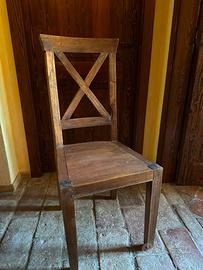 sedie rustiche legno