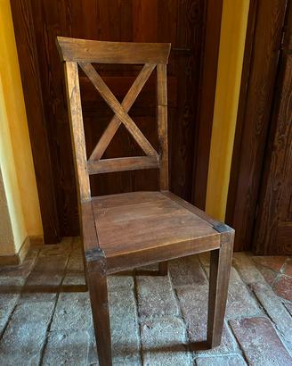sedie rustiche legno