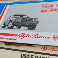 Libretto uso manutenzione Alfa Sprint 1.3 qv 1.7