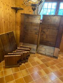 Legno di abete, panca da 12 persone