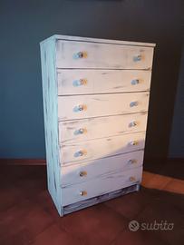 mobiletto cassettiera shabby chic 