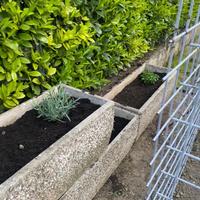 Vaso/fioriera in graniglia di cemento