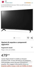 Smart tv LG pari al nuovo 43" pollici televisore